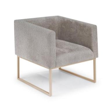 Imagem de Poltrona Thais Aço Carbono Dourado - Drop mobiliário