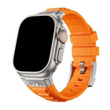 Imagem de Pulseira Silicone Square Robusta Compatível com Watch Ultra - Baú do V