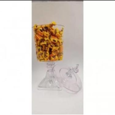 Imagem de Bomboniere copo (material: PS cristal) Tampa e base dourada - Havetec