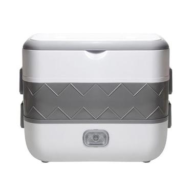 Imagem de Ioensy Caixa Bento Elétrica Portátil Pequena Panela de Arroz Adaptador de Plugue UE Aquecimento Lancheira Pessoal 2 Camadas para Casa Casa Exterior Caminhão