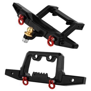 Imagem de RZXYLRC Front & Rear Bumper Aluminum for Traxxas 1/18 TRX4M TRX-4M Defender RC Crawler Car Upgrade Parts (Black)