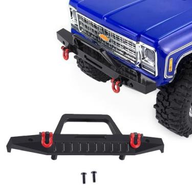 Imagem de MOHERO Aluminum Front and Rear Bumper Set with Tow Hook for 1/18 TRX4M High Trail K10 RC Crawler Car Upgrade Part,(Front)