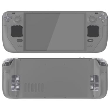 Imagem de eXtremeRate Conjunto completo de botões de substituição para console portátil Steam Deck OLED – Transparente DIY personalizado ABXY D-pad Trackpad amortecedores acionados com ferramentas – sem console