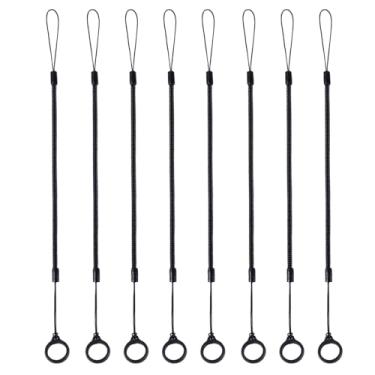 Imagem de 8 peças de cordão elástico, alça retrátil de mola com anéis antiperda, bobina de caneta, cordão para prancheta, caneta para amarrar a caneta Stylus à tela sensível ao toque