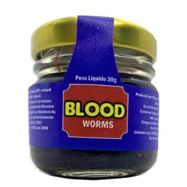 Imagem de Ração Maramar BloodWorm 30g Proteina Peixes Ornamentais