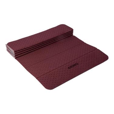 Imagem de ARIMO Tapete Yoga Mat Dobrável Antiderrapante TPE Ecológico Biodegradável Todos Os Tipos de Yoga/Pilates 181 x 61 cm x 6 mm (Orquídea)