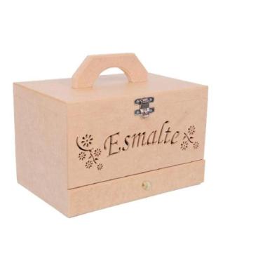 Imagem de Caixa Porta Esmalte E Lixa Com Divisórias E Gaveta Envio 24h 36 divisó