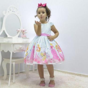Imagem de Vestido infantil tema Princesa Aurora - Bela Adormecida - Moderna Meni