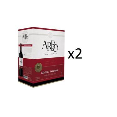 Imagem de Kit Vinho Arbo Cabernet Sauv Tinto Seco Bag in Box 3L 2uni - Casa Peri
