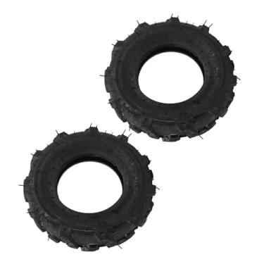 Imagem de 4.00-8 Pneu Sem Câmara de Ar, Pneu de Trator de Borracha, 4 Camadas, Capacidade de Carga de 672 Lb para Escavadeira de Leme, Soprador de Neve Com Aro de 8 Tamanhos, Resistente Ao