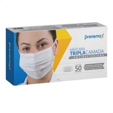 Imagem de Máscara Cirúrgica Descartável Tripla C/ 50un Prevemax