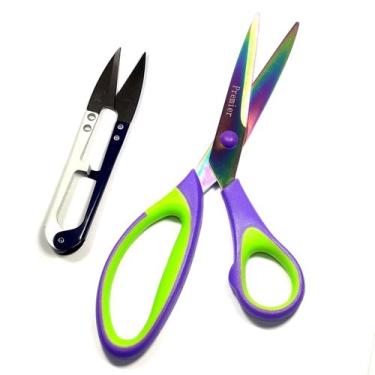 Imagem de Tesoura Titânio 8.5 Mais Arremate Jumbo 12,5Cm Para Costura Patchwork 