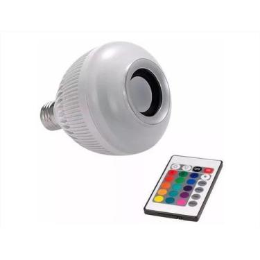 Imagem de Lâmpada Musical Led Bluetooth Caixa Som E27 Bivolt