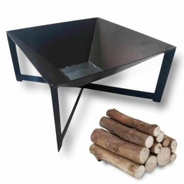 Imagem de Lareira A Lenha Área Externa Jardim Pintura Eletroestática - Ldo