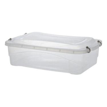 Imagem de Caixa Organizadora Com Travas Pratic Box 10l Transparente - Paramount 