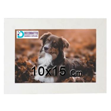 Imagem de Porta Retrato c/vidro 10x15 Moldura Branca Para fotos e decorações. - 