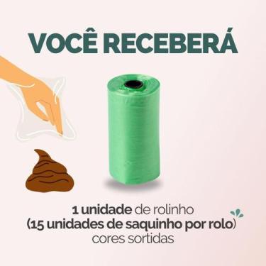 Imagem de Cata Caca Saquinho Saco Pet Refil Higiênico Para Cães Gatos Passeio - 