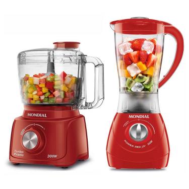 Imagem de Kit Mondial Mini Processador Turbo Pratic e Liquidificador L-77 127V