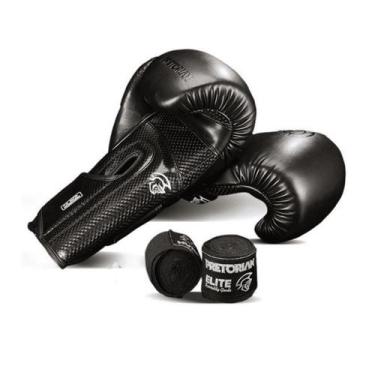 Imagem de Luva de Boxe e Muay Thai Elite Pretorian + 1 Par de Bangadens 3.5 Metr