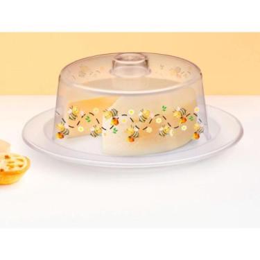 Imagem de Queijeira Porta Queijo Pães Doces Com Tampa Abelhinha Keita