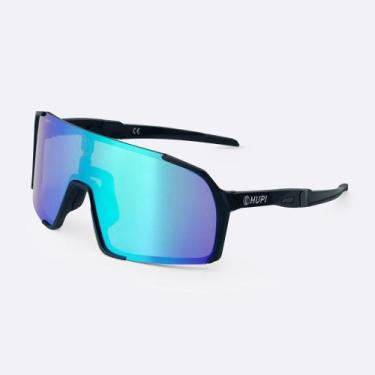 Imagem de Óculos HUPI Andez Tênis Certo Preto - Lente Verde Espelhada, Preto, Ve