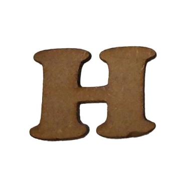 Imagem de Kit 10 Letras H Mdf 3mm por 2,5cm de Altura Laser Mdf Madeira - ATACAD