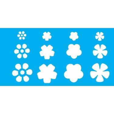 Imagem de Stencil Opa 7 X 15 cm - Flores - 1961 - Opa Criando Arte