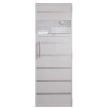 Imagem de Porta de Alumínio Branco com Contramarco para Sauna a Vapor 0,70x1,99 