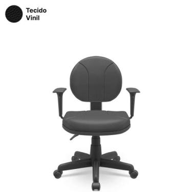 Imagem de Cadeira Executiva Operativa Vinil Giratória c/ Braços Reguláveis - Aju