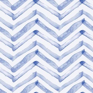 Imagem de Papel De Parede Adesivo Lavável Linhas Azuis Pintadas Em Tinta Óleo Co
