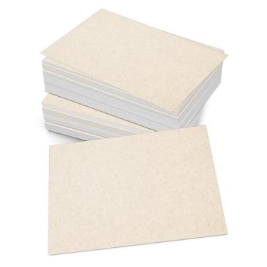 Imagem de 321Done Cartões rústicos em branco 10 x 15 cm, feitos nos EUA - cartolina grossa e pesada - Faça convites, notas, cartões de agradecimento - Kraft simples para escrever, carimbar, impressão, arte, sem