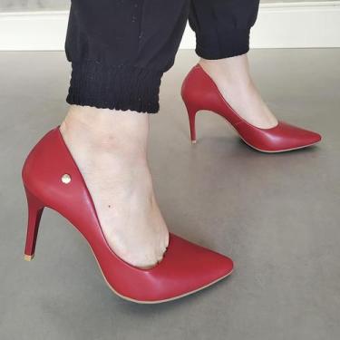 Imagem de Sapato Scarpin Ávila Bico Fino Firezzi Salto Alto 7624, Vermelho, 38