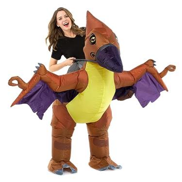 Imagem de HSCTEK Fantasia inflável de dinossauro para adultos, T-rex, velociraptor, tricerátopo, pteranodonte, Pteranodon, G