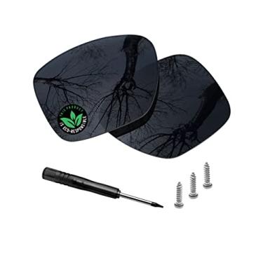 Imagem de Raydi Lentes de reposição de policarbonato e acessórios para óculos de sol Oakley TwoFace XL OO9350 - Preto sólido - Polarizado, Preto sólido - polarizado, Tamanho �nico