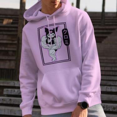 Imagem de Moletom Kuromi Eu Treino Fofo Academia Versao Anime Hello Kitty Dark B