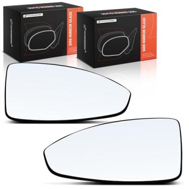 Imagem de A-Premium Vidro espelhado aquecido para motorista e passageiro de 2 peças com placa de suporte compatível com Chevrolet Cruze 2011-2015, Cruze Limited 2016 - Espelho retrovisor lateral externo