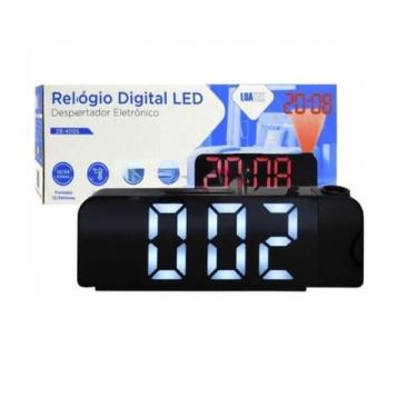 Imagem de Relógio Digital Despertador Mesa Com Projetor Zb-4005 Luatek