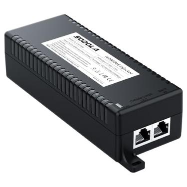 Imagem de SODOLA 2,5 G PoE+ injetor 60W, compatível com IEEE802.3at/af/bt, fornece PoE (15,4W) ou PoE+(30W), PoE++(60w) Power Over Ethernet distâncias de até 100 m, suporte para montagem na parede adaptador