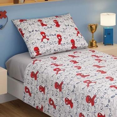Imagem de Jogo Cama Homem Aranha 100% Algodão 3 Peças 150 Fios Lepper