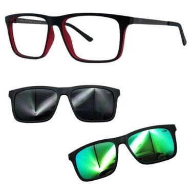 Imagem de Oculos Mormaii 6132 Swap 6 AA9 Com 2 Clipons Cinza e Verde, Cinza, Ver