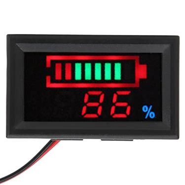 Imagem de MUNEFE Voltímetro digital, medidor digital de voltagem para carro, monitor de medidor de voltagem com display de energia da bateria e display LED para carros (Bateria de lítio 12V)