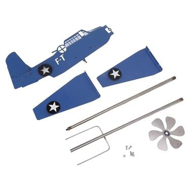 Imagem de Cata-vento de avião, moinho de vento de avião de metal, girador de vento de hélice, adequado para instalação em cercas, pátios frontais ou postes