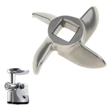 Imagem de LUIVU Lâmina de moedor de carne de aço inoxidável #8 – Peça de reposição para cozinha – Peças de máquina picadora de alimentos – Substituição de cortador de facas para moedores – Acessórios de lâminas