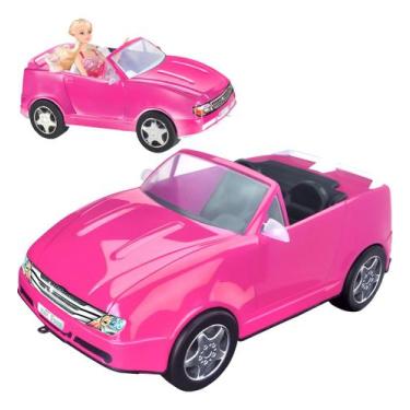 Imagem de Carro de Boneca Conversivel Rosa 2 Lugares 37cm Apolo