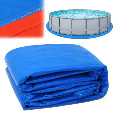 Imagem de Almofada redonda para forro de piscina, lona resistente de 21 m para proteção de fundo de piscina, evita perfurações sob o tapete de piso da piscina, almofadas de revestimento de piscina para piscina