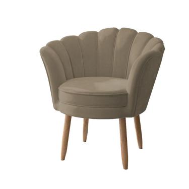 Imagem de Cadeira Poltrona De Amamentação Quarto Bebê Decoração Flor Capuccino