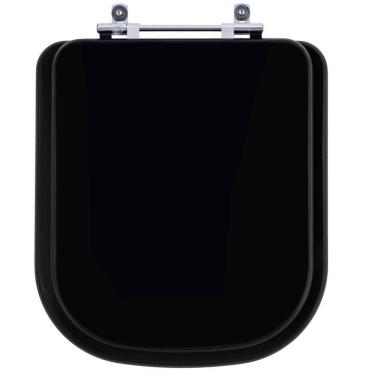 Imagem de Assento Sanitário Poliester Debba Onix (preto Fosco) Para Vaso Roca