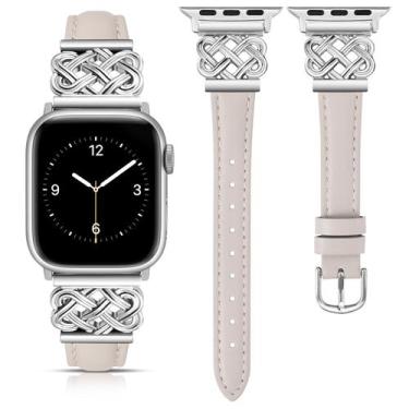 Imagem de Relógio Band TOYOUTHS Leather para Apple 38/40/41/42 mm para mulheres