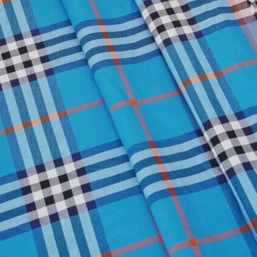 Imagem de The Yard, tecido xadrez de popelina de algodão tingido 100% algodão, adequado para vestidos da moda, camisas, saias, acolchoado e artesanato (1 jarda, quadros azuis)