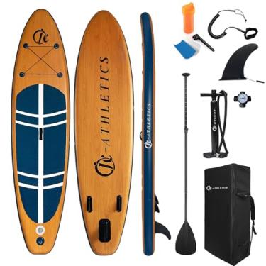 Imagem de JC-ATHLETICS Prancha De Stand Up Paddle Inflável (6 Polegadas De Espessura), Pacote Isup Com Acessórios E Mochila Premium Sup, Deck Antiderrapante, Barbatanas, Remo Ajustável, Trela, Bomba Manual, Bar